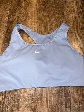 Nike Light Steel Blue Periwinkle Racerback Sports Bra Removable Padding